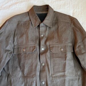 Rick Owens Taupe Denim Overshirt